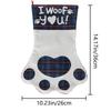Paw Christmas Stockings Paw Print Stuffers Wrapping Sock Hangable Fireplace Ornament For Kids Girls Boys Toddler Mantle