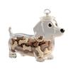 Treat Jar Reusable Dog Shape Glass Airtight Pet Food Storage