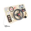 Wooden Steering Wheel Toy Simulation Educational Activity Board Sensory Toy for Toddler Preschooler