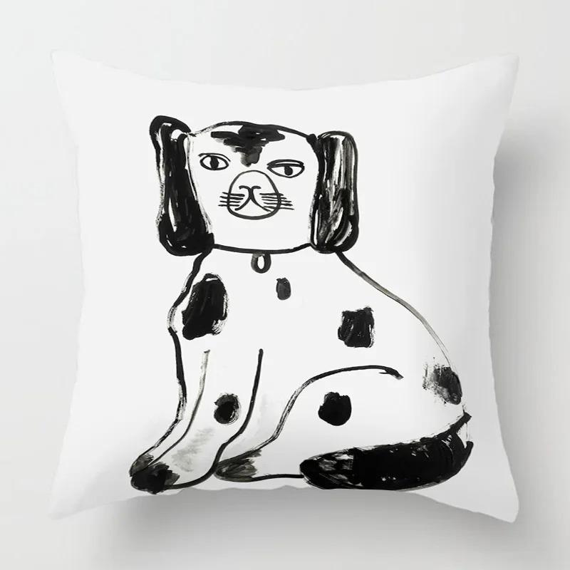 

Наволочка в форме облака-животного, милая мультяшная наволочка с растительным принтом, украшение для дома 60x60cm