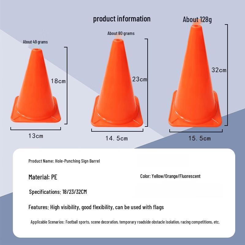 Sports Training Marker Cones with Number Flags, 6-Pack