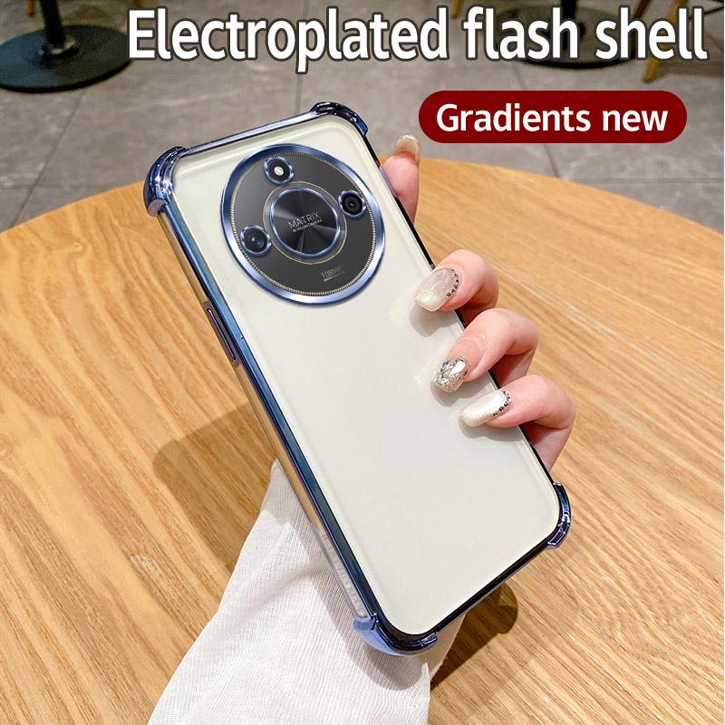 For Honor X9B Case Honor Magic 6 Lite Phone Case Shiny Glitter Plating Silicone Camera Lens Soft Back Cover