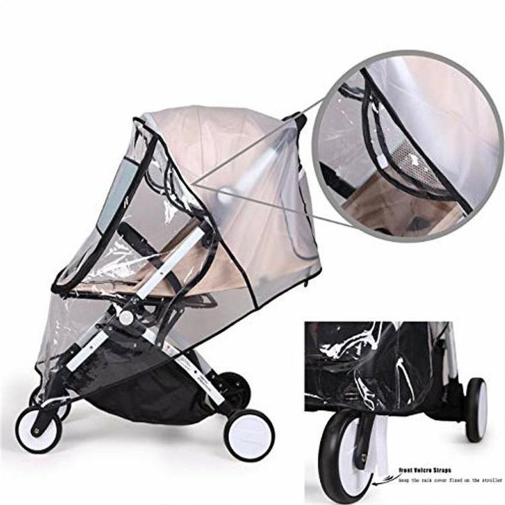 EVA Baby Stroller Rain Cover Reusable Foldable Waterproof Replacement Windproof Dustproof Carriage Protector Accessories