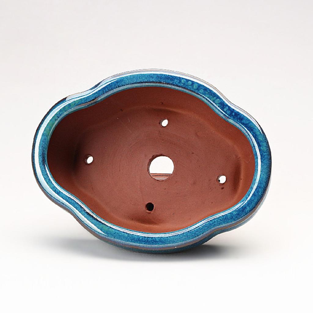 Ghivece de flori ceramice cu orificiu de drenaj, elegante, respirabile, ghivece bonsai din ceramică brută pentru decorul casei, apartamentului, biroului