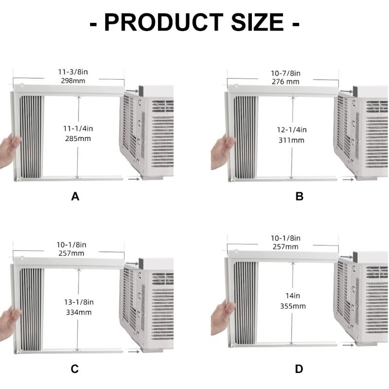Window Air Conditioner Side Panel Window Vent Insulation Panel Removable Insulated Sealed Frame For Wall Hotel Workplace