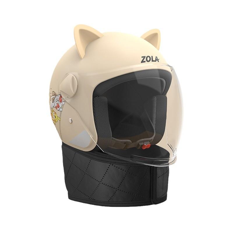 Winter Helmet Belt Scarf Electric Car Helmet Men and Women Universal Cat Ear Helmet Hard Hat