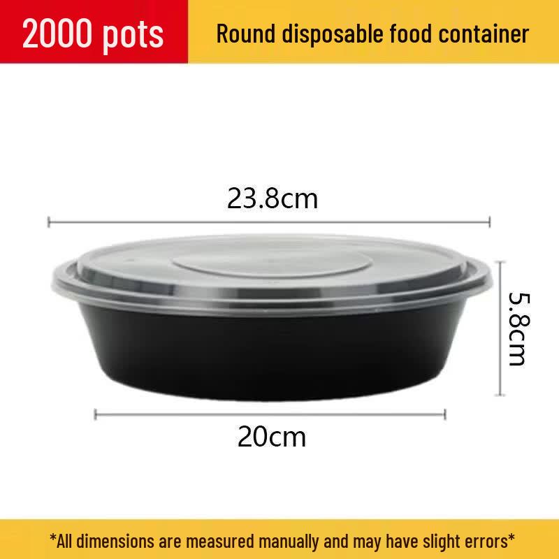 Disposable Round Plastic Takeaway Bowl with Lid