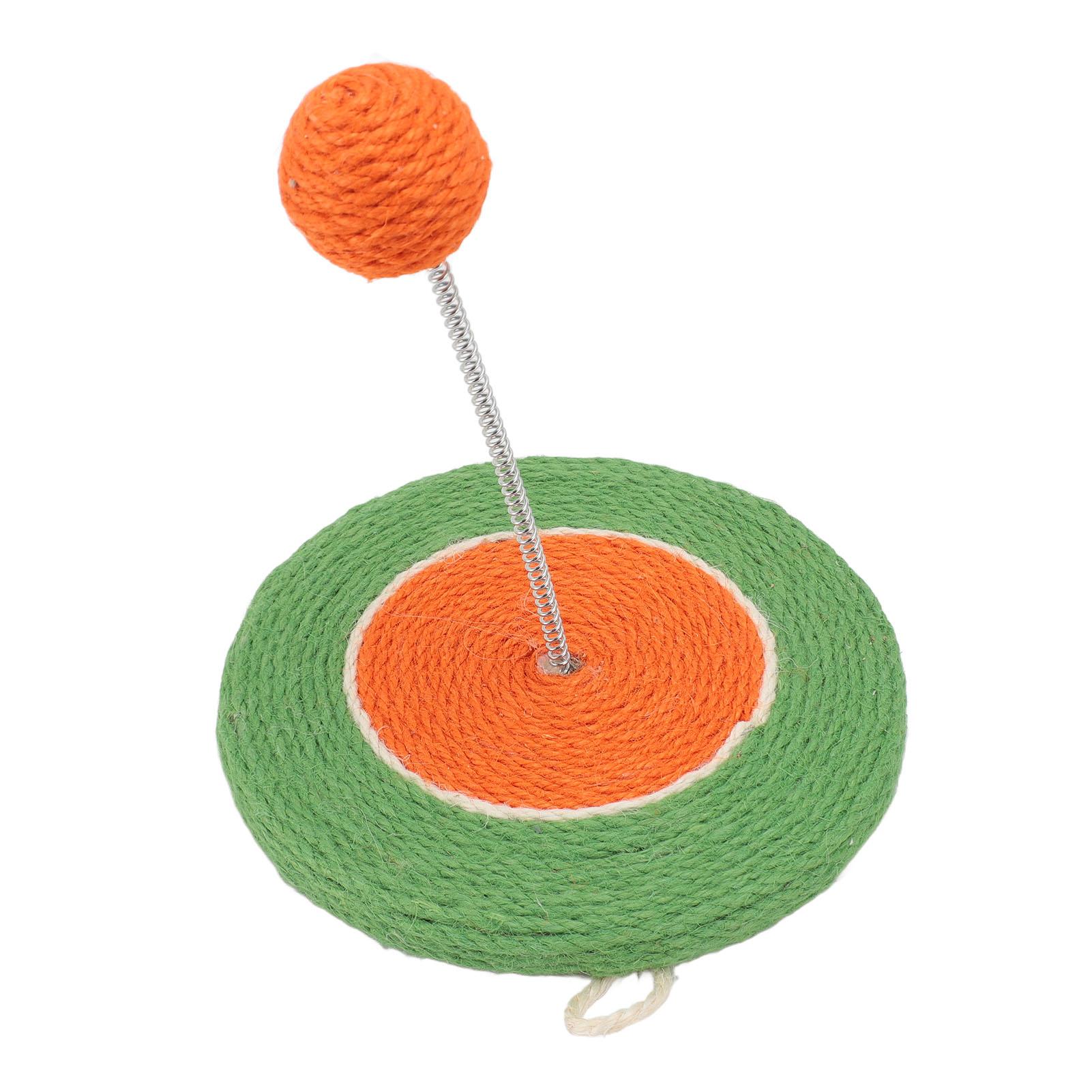 

Cat Scratcher Toy Fun Interactive Bite Resistance Claws Grinding Sisal Cat Scratching Board with Sisal Ball for Indoor