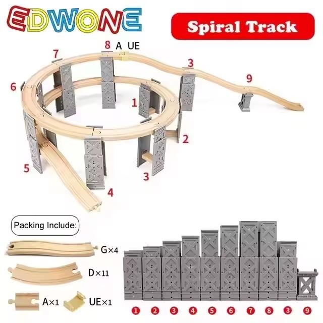 New Kinds of Wooden Tracks Accessories Beech Wood Railway Train Track Bridge Tunnel Station Fit for Wood Tracks Toys for Kids