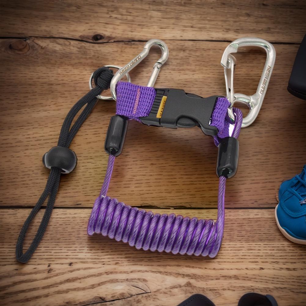 Scuba Diving Camera Lanyard with Quick Release Buckle Scuba Diving Coil Landyard Anti-Lost for Underwater Camera Flashlight