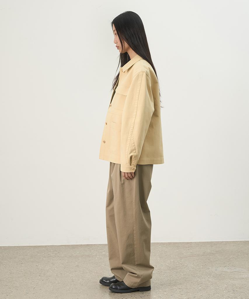 Leopeusaideuhwaiteulabel Pin Tuck Pants Humus