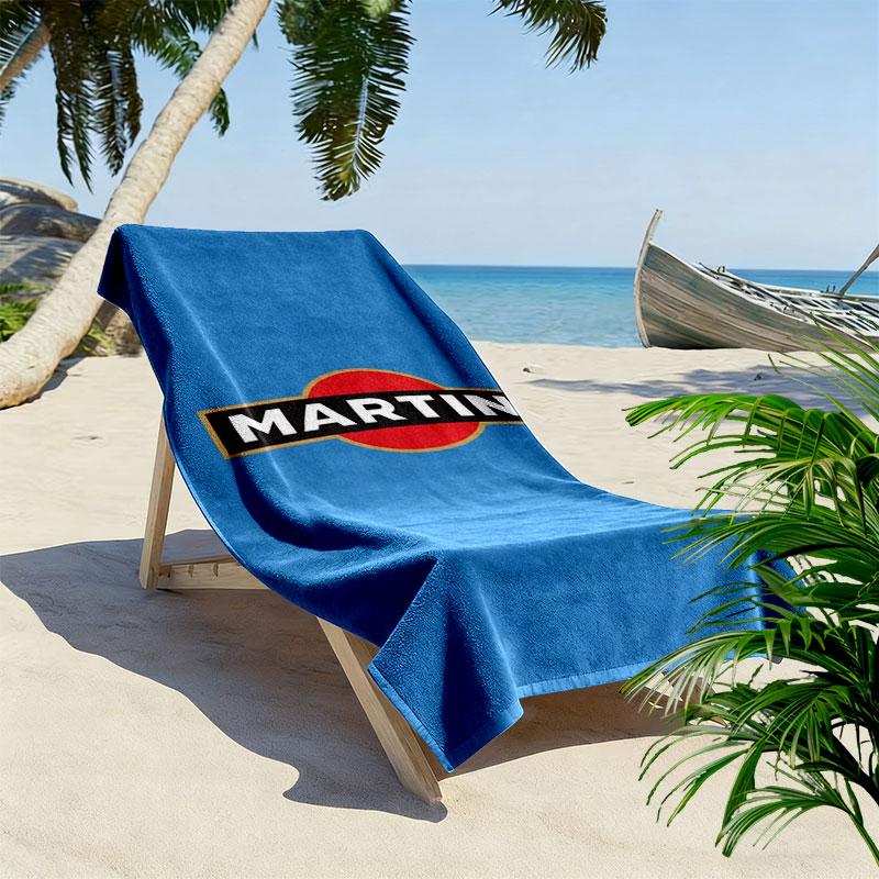 Martini Racing Print Strandtuch, Großes Weiches Schnelltrocknendes Handtuch für Strand Camping Schwimmen