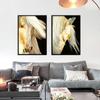 Handsome Horse Abstract White Horse Oil Painting Indoor Decorative Painting Wall Pictures for Living Room Posters and Prints No Frame