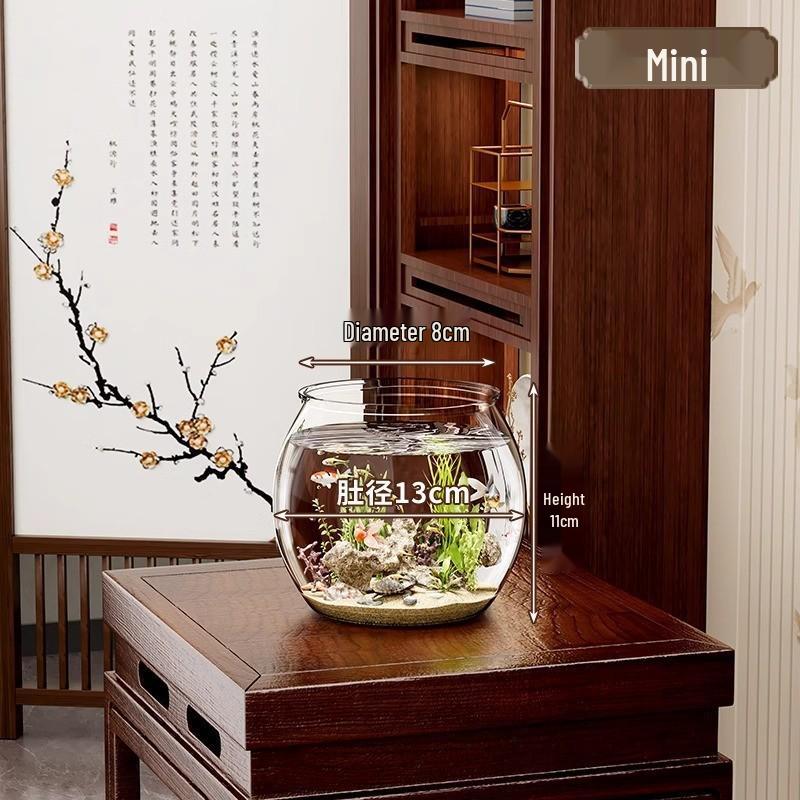 

Прозрачный мини-аквариум для рабочего стола или офиса с микроландшафтными элементами