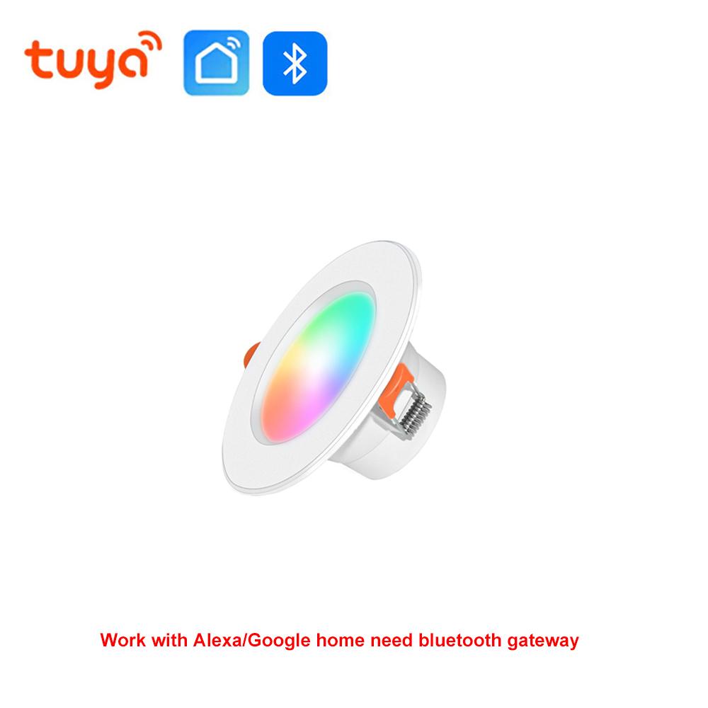 

Tuya LED Downlight Bluetooth LED Smart Ceiling Light 10W 220V 110V Dimmable RGB Lamp Smart Life APP Remote Control Alexa Google