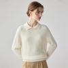 Yuanbao Women's Cashmere Knitwear - Long Sleeve Doll Collar Sweater for a Gentle, Casual Style