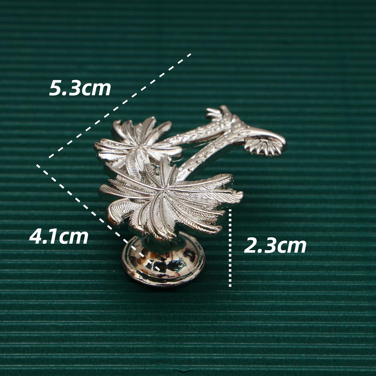 

Ручки для ящиків зі срібного цинкового сплаву Ручки для кухонних шаф Меблеві ручки Креативні меблеві ручки для шаф і ящиків Coconut tree