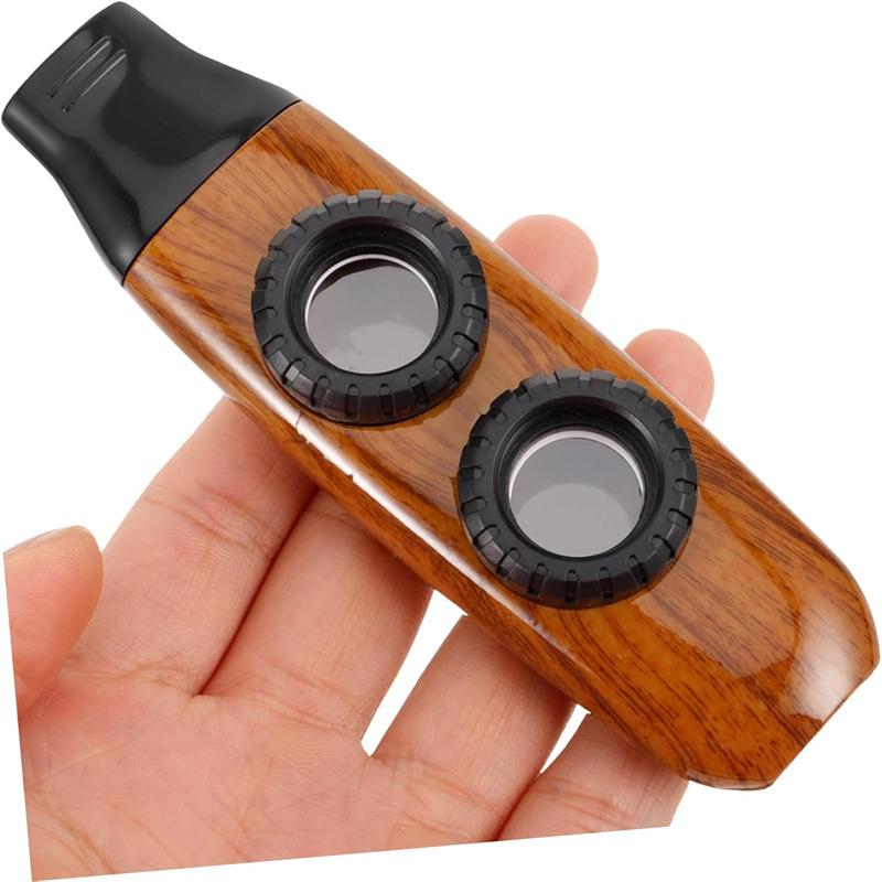 Dwukomorowe Kazoo Instrument Muzyczny, Lekkie Trwałe Wzornictwo Słojów Ćwiczebne Kazoo do Akompaniamentu Gitary Ukulele