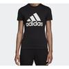 Adidas T Shirts Women's Black Crew Neck Moderate Straight Fit DY7732