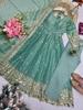 Damen Bollywood Partykleidung Fandy Seidenkleid Hose Dupatta Set Indisches Designer Anarkali Salwar Anzug