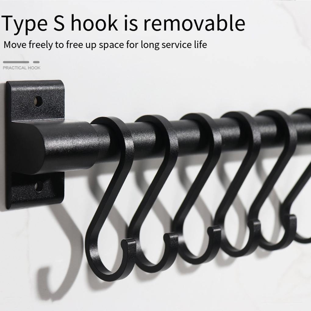 7pcs/set Heavy-Duty Kitchen Shelf Organizer For Maximized Storage Space Rack Wall Mounted Hook Rack
