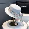 New French Bow Straw Hat Women's Flat-top Sunscreen Hat Summer Casual Sunshade Straw Sun Hat