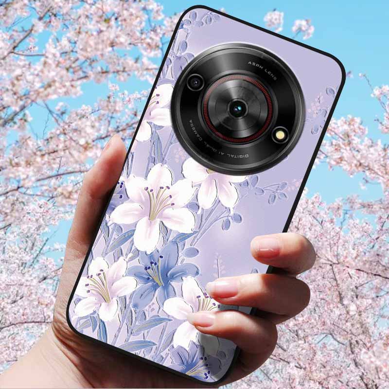 For ZTE Blade A75 5G 6.6" Cases 3D Relief Flower Soft Silicone Luxury Cover for ZTE Blade A75 5G 3D Phone Cases ZTE Blade Z2357N