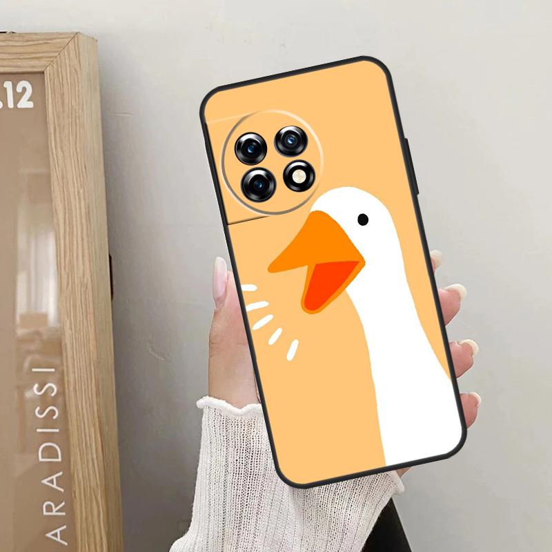 Cartoon Funny Goose Case For OnePlus Nord CE 5 3 4 Lite N20 N30 OnePlus 13T 10T 8T 11 12 13 15 R 9 10 Pro Cover