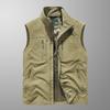 6XL Plus Size Men's Summer Outdoor Hiking Vest Tactical Multi-pocket Lightweight Soft Shell Utility Travel Safari Cargo Vest Men