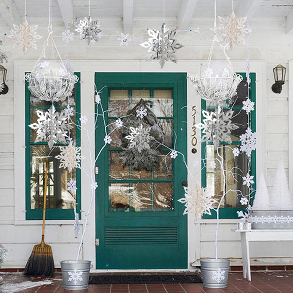 Snowflake Charms for Festive Home Decoration Pack of 6 Sparkling Designs