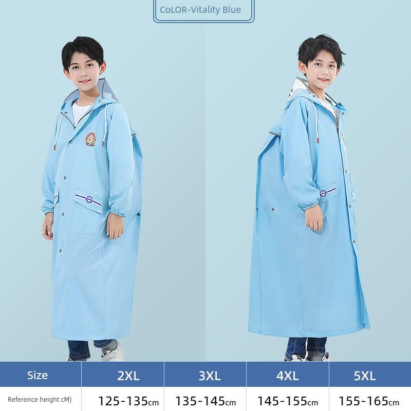Kinder Regenmantel Jungen Mädchen Regendichte Kleidung Mittelstufen- und Grundschüler Schulspezifisch Jungen und Mädchen Jugend Poncho