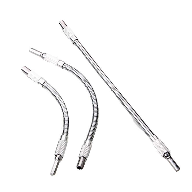 Elektrická vrtačka Šroubovák Flexibilní hřídel Univerzální kovový bit spojovací tyč Víceúhlová pracovní