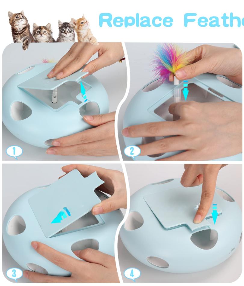 Cat Toys, Interactive Cat Toys for Indoor Cats,  Smart Interactive Kitten Toy, Automatic 7 Holes Mice Whack-A-Mole