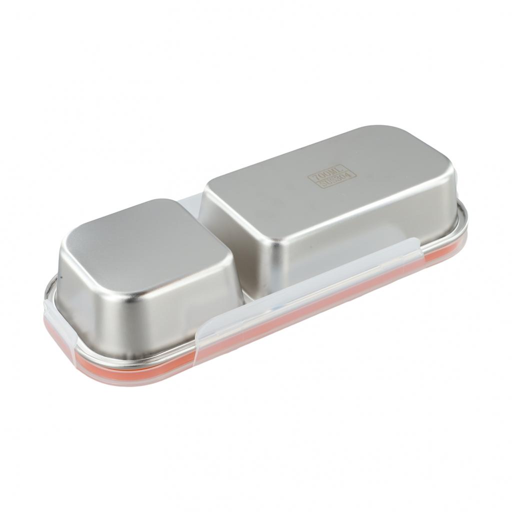 3-Fach Lunchbox Edelstahl Snackbehälter Auslaufsicheres Design