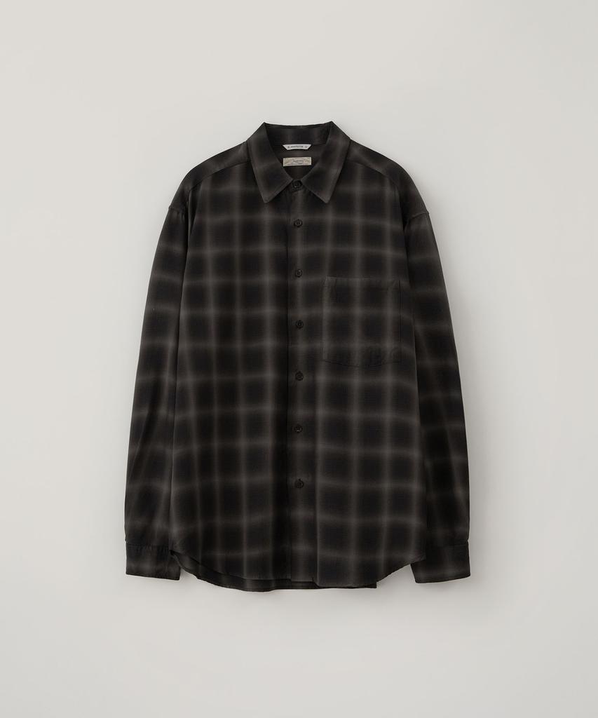 BLANKROOM Check Shirt_Haze Brown