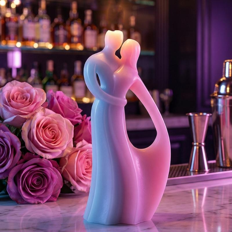 Couple Figurine Silicone Mold Valentine's Candle Silicone Mould Heat Resistant Easy Demold for Resin Casting Candle Soap