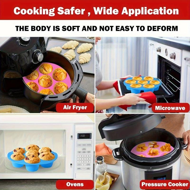 Seven Hole Cake Mold Plastic Egg Clip Is Suitable for Air Fryer Non-stick Cake Baking Pan Silicone Cake Baking Mold