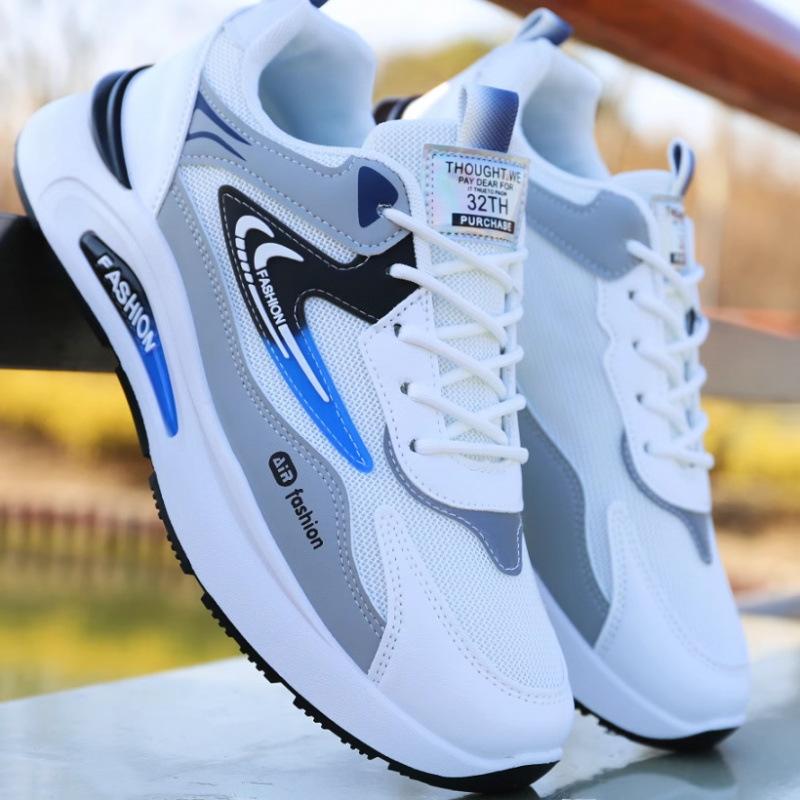 New Men's Shoes Casual Sports Shoes Waterproof Leather Surface Non-slip Wear-resistant Lightweight Running Shoes Fashion Men's Shoes