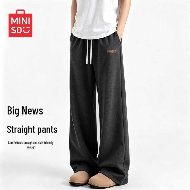 MINISO Men's Heavyweight Loose Straight-Leg Casual Pants