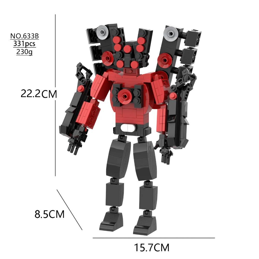 MOC Skibidi Toilet Building Speaker Titan Model Titan TV Man Titan Cameraman Building Blocks forChildren Christmas Birthday Gif