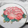 Handmade Peony Embroidery Patch Big Size Flower Patch Decorative Applique  for Cheongsam Dress DIY
