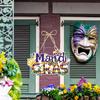 1pc Mardi Gras Outdoor Decor, Carnival Decoration, Brazilian Floral Paper Door Hanging, Carnival Decoration Hanging