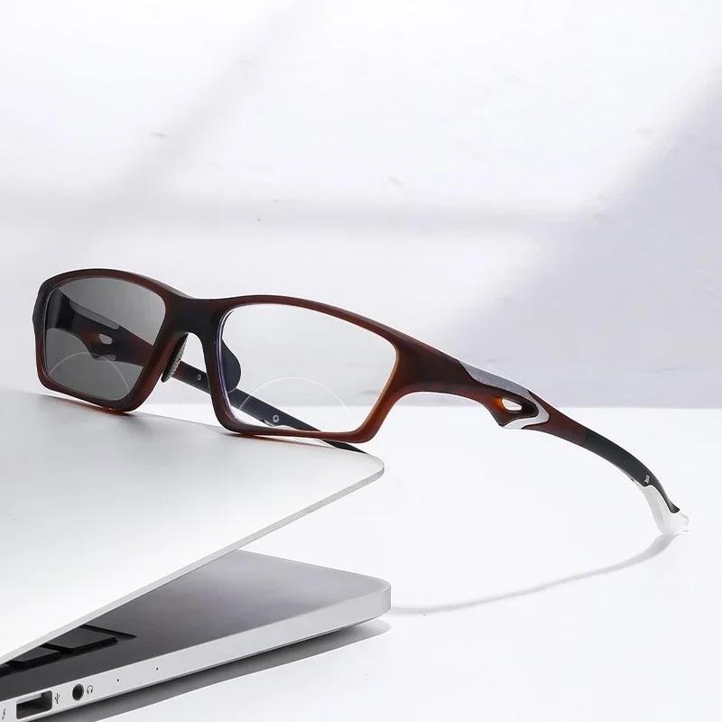 Photochromic Sports Anti-Slip Bifocal Reading Glasses Unisex Fashion Elegance Anti-Blue Light Presbyopia Eyeglasses 0 To +4.0