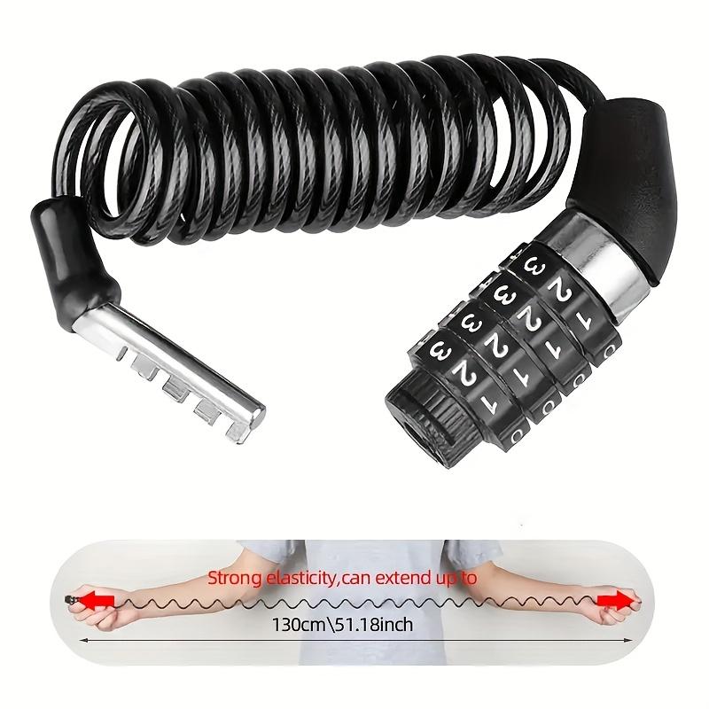 Black Electric Bike Helmet Lock with Dial Control - Aluminum Alloy, Waterproof & Shockproof, Multi-Functional Safety Hook for Bicycles and Scooters