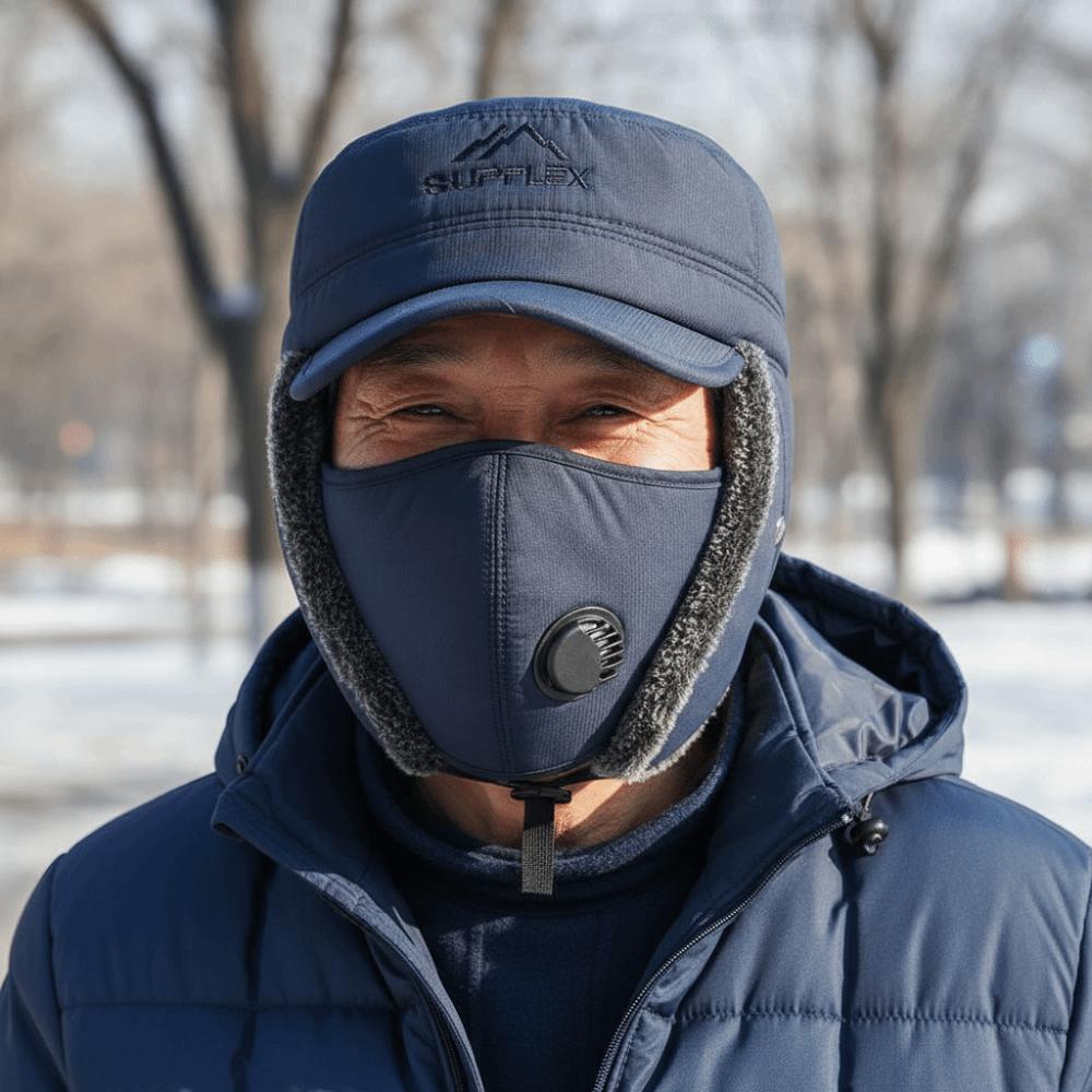 Thickened Winter Trapper Hat Breathable Fleece Earflaps Hat Windproof Thermal Cap Outdoor Work