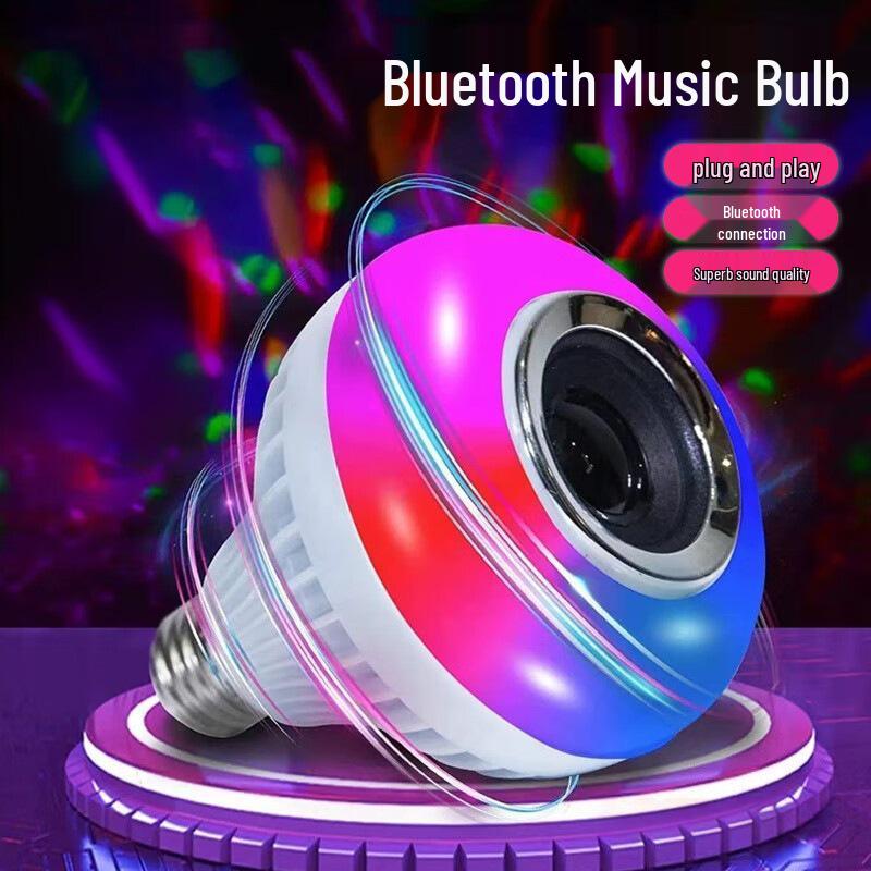 

24-Key Remote Bluetooth Speaker & 7-Color LED Night Light Bulb ZN-22.