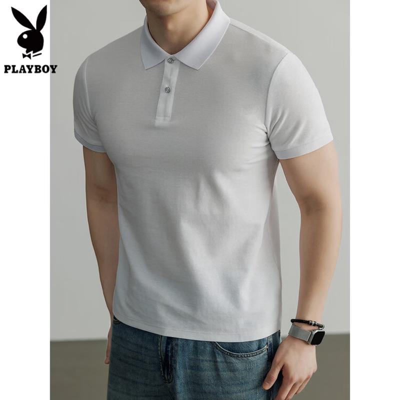 PLAYBOY Men s Pure Cotton Business Casual Polo Shirt 2XL 180