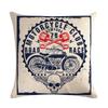 Home Decor Motorcycle Poster Art Letters   Bedroom Pillow Cover Vintage  Sofa Cushion,(7)