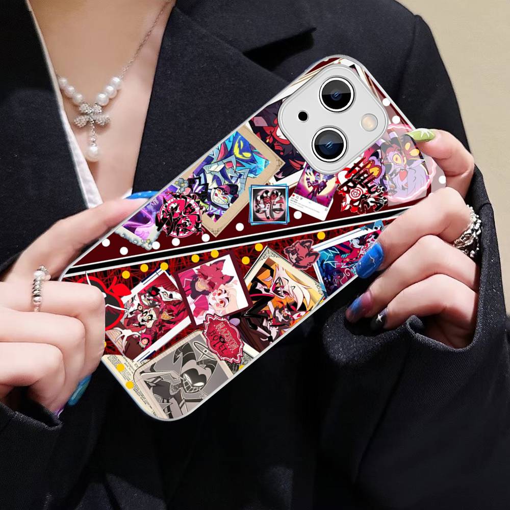 

H-Hazbin H-Hotel Tempered Glass For Iphone 14 13 12 11 Pro Mini XS MAX 14Plus X XS XR Fundas iphone 14