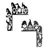 Christmas Gnome Door Frame Decoration Iron Faceless Dwarf Door Corner Sign Hollow Elf Front